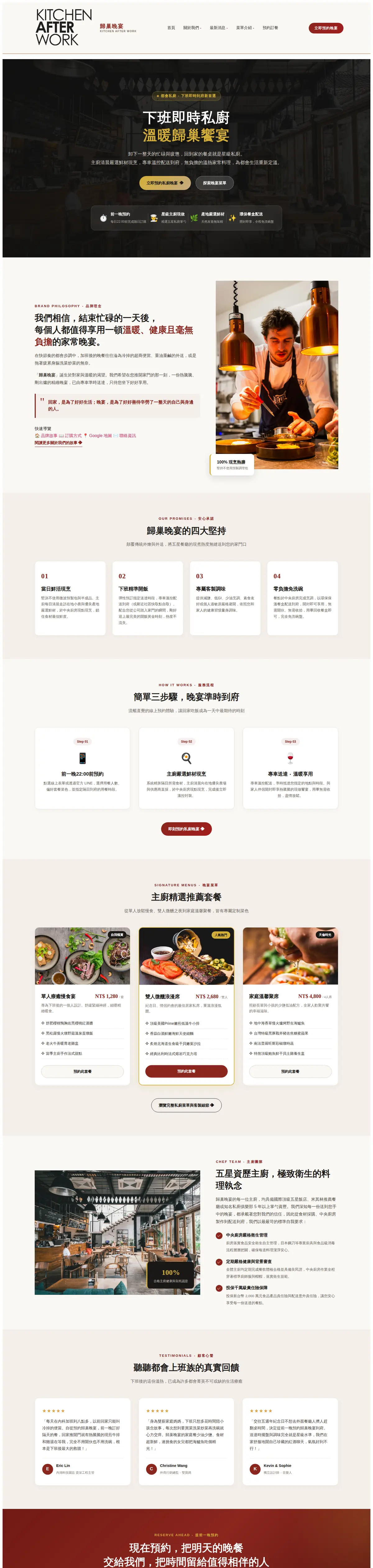 歸巢晚宴 KITCHEN AFTER WORK 網站首頁